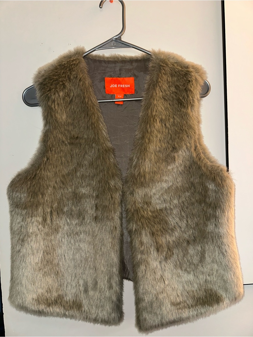 Joe Fresh Faux Fur Vest in Light Brown